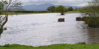 Brechfa Pool with views across to the Brecons Beacons