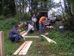 Building bird boxes at Drostre Wood nature reserve
