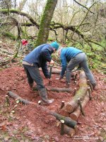 Nature Reserves work party making an otter holt